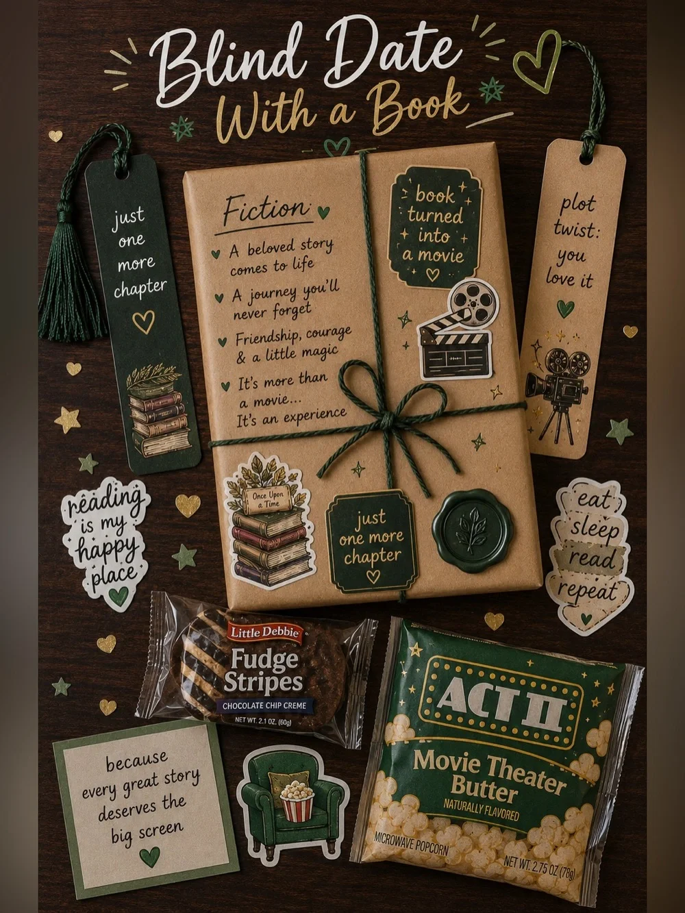 Blind Date With a Book Gift Set - You Pick Genre, Great Gift for Book Lovers!